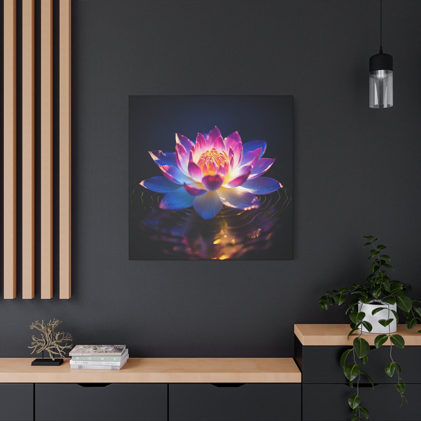Living Light Lotus -  Mounted Canvas Print
