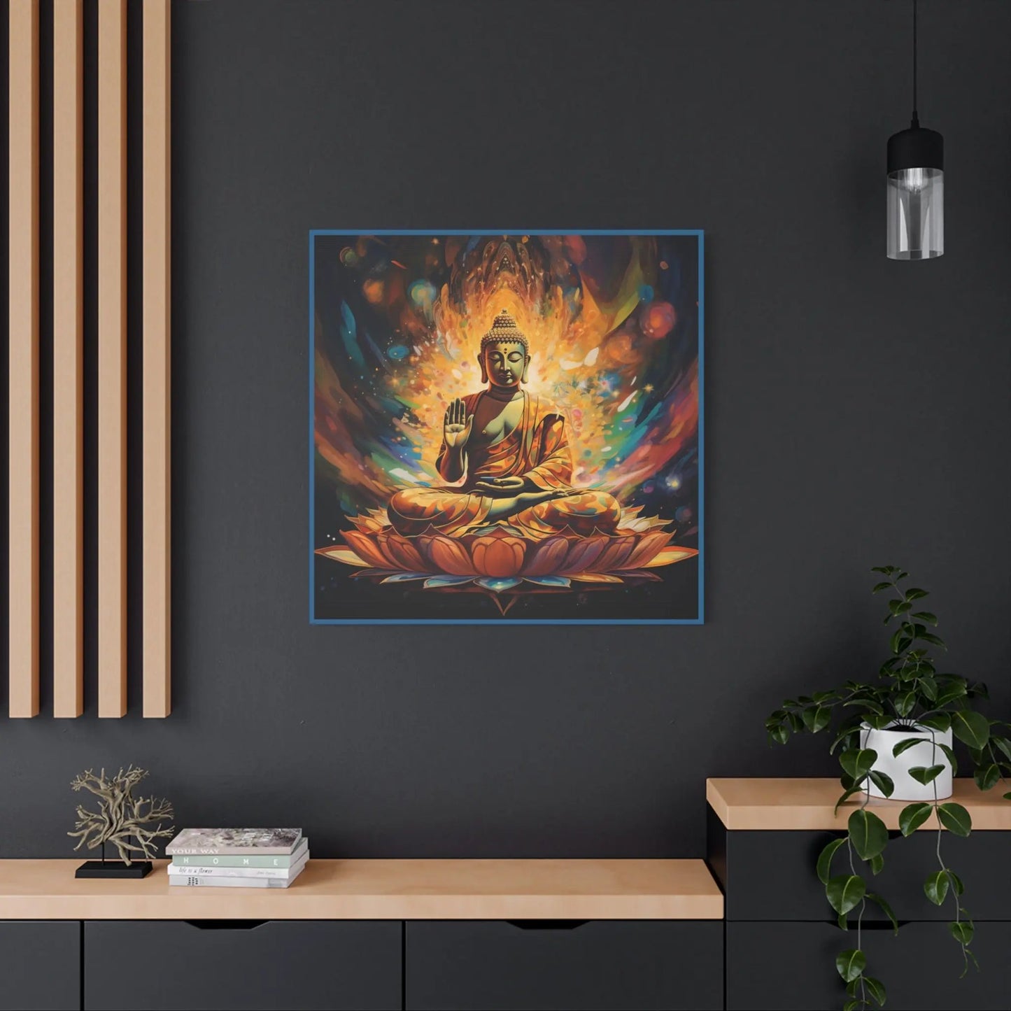 Buddha Peace Warrior - Mounted Canvas Print Printify