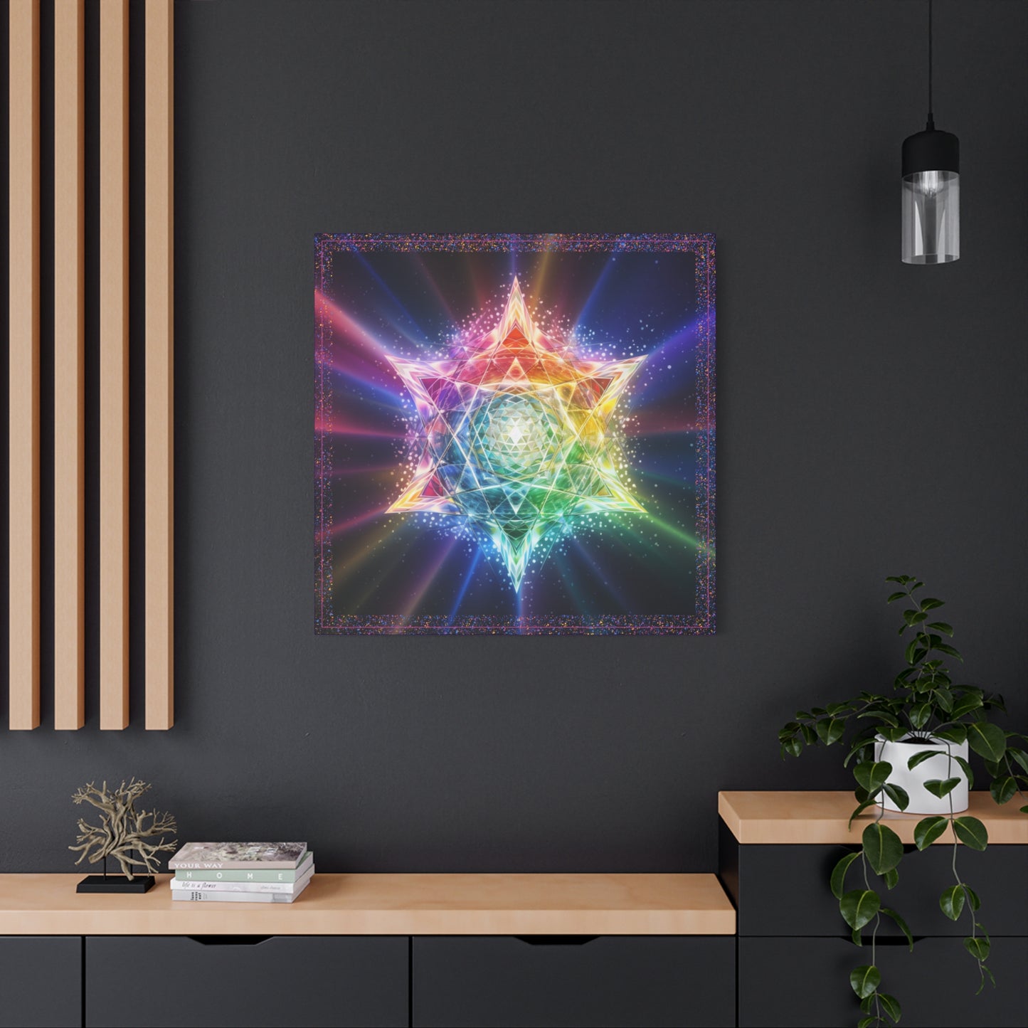 Diamond Crystalline Light  -  Mounted Canvas Print
