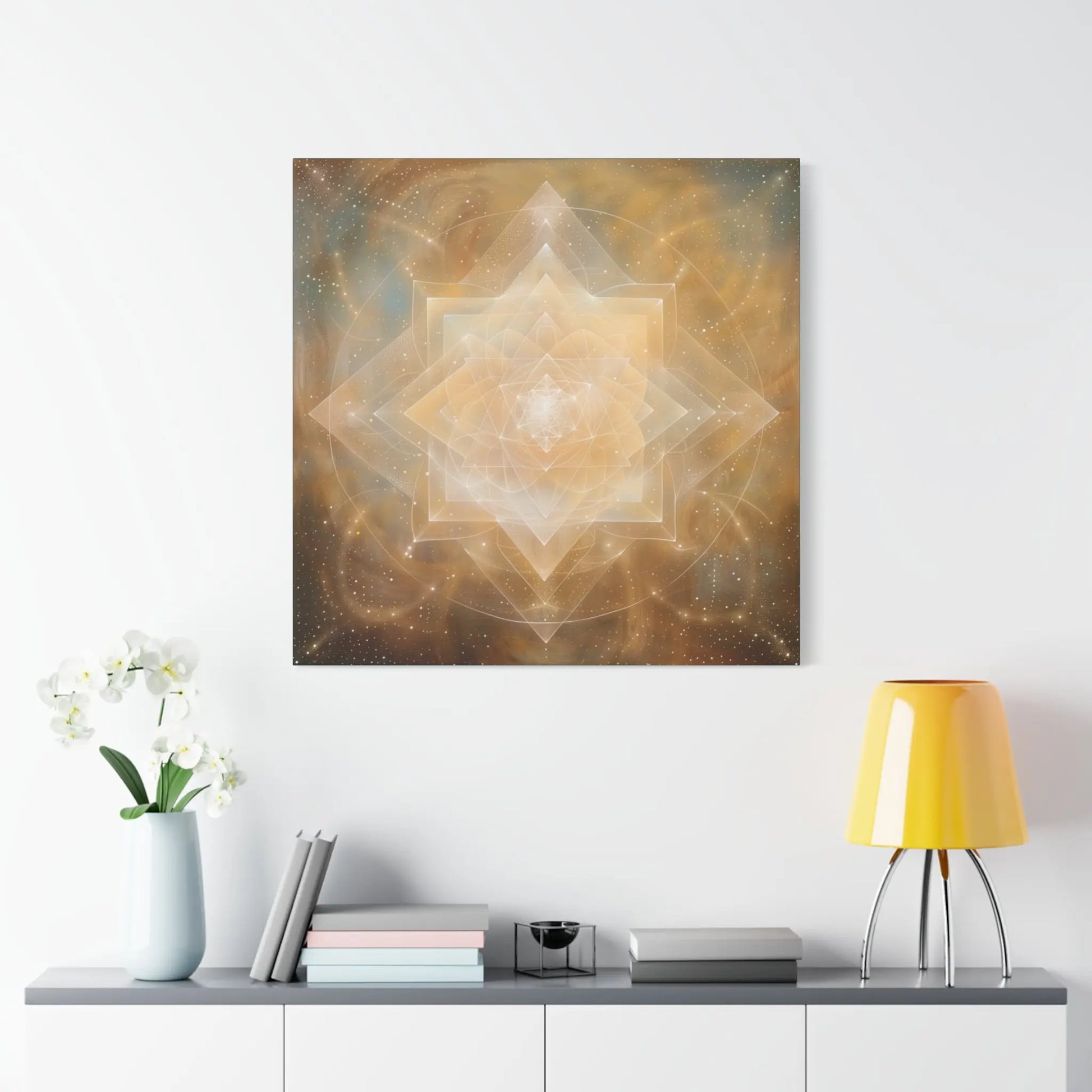 Essence of Light – Minimalist Sacred Geometry Canvas Print | Modern Spiritual Wall Art (3 Sizes) Printify