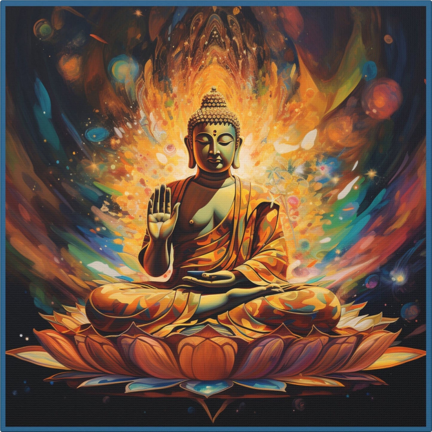 Buddha Peace Warrior -  Mounted Canvas Print