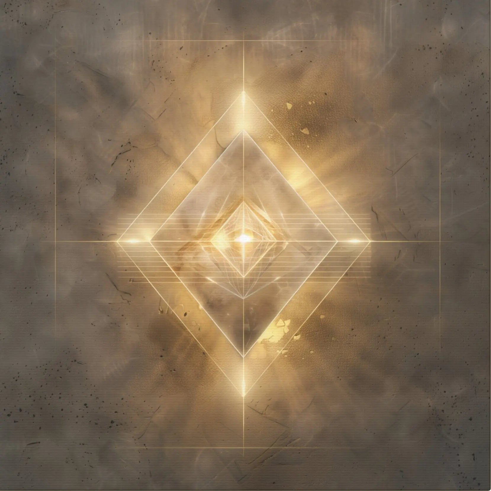 Emergence – Crystalline Sacred Geometry Canvas Print | Meditation & Healing Space Wall Art (3 Sizes) Printify