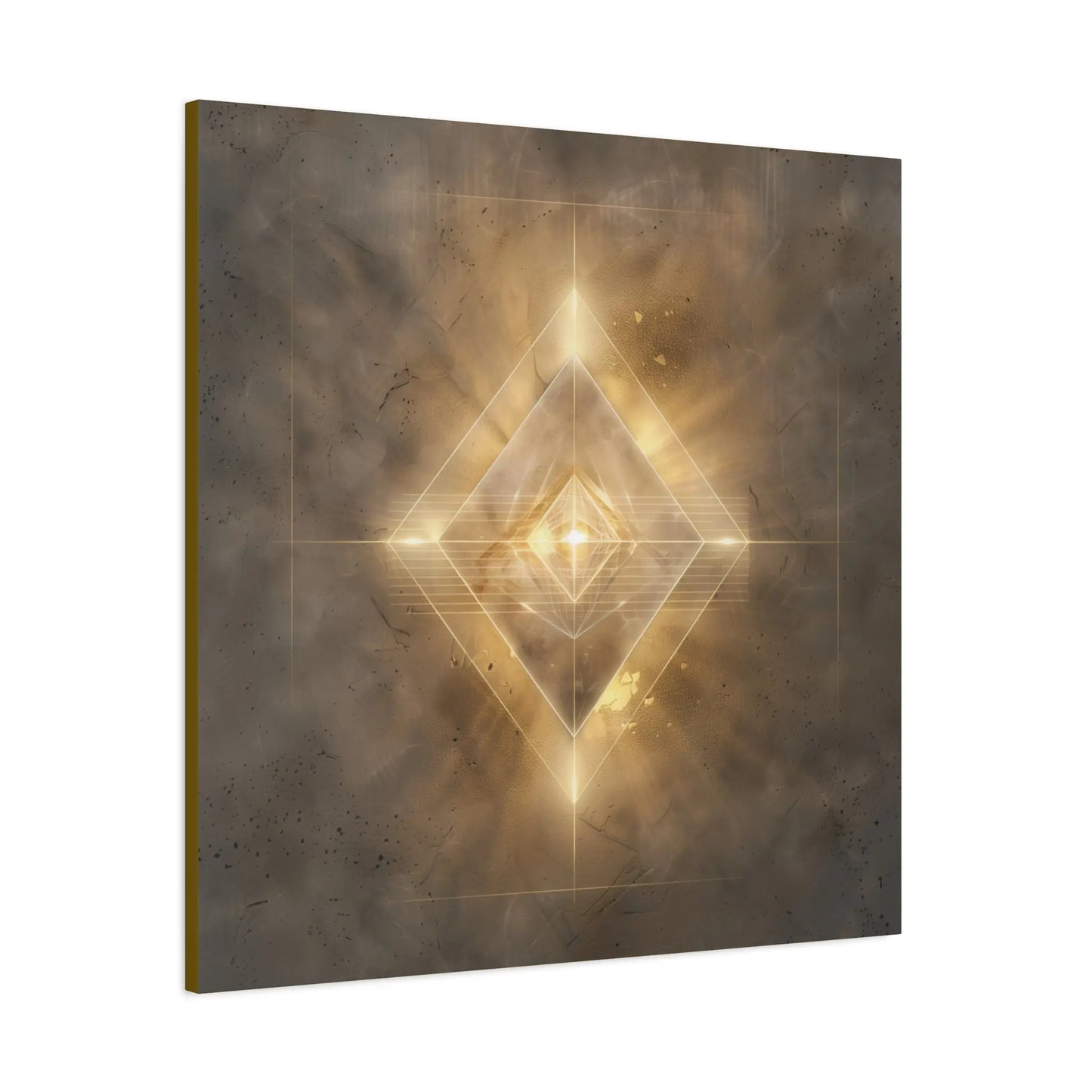 Emergence – Crystalline Sacred Geometry Canvas Print | Meditation & Healing Space Wall Art (3 Sizes) Printify