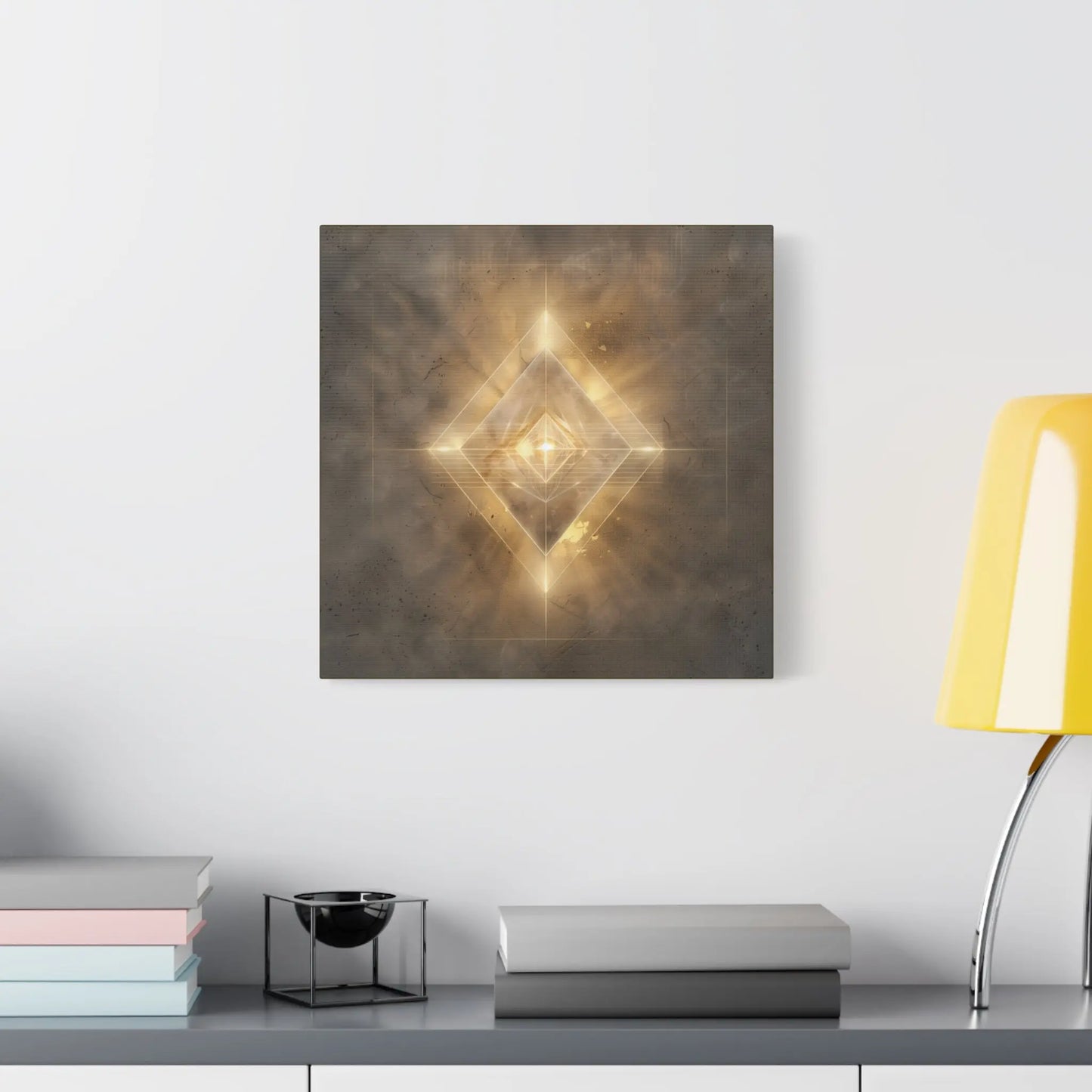 Emergence – Crystalline Sacred Geometry Canvas Print | Meditation & Healing Space Wall Art (3 Sizes) Printify