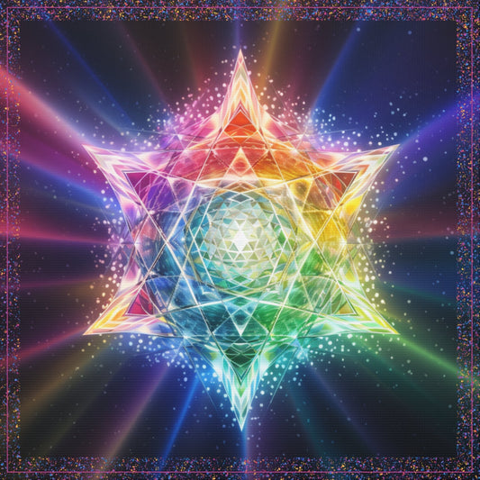 Diamond Crystalline Light  -  Mounted Canvas Print