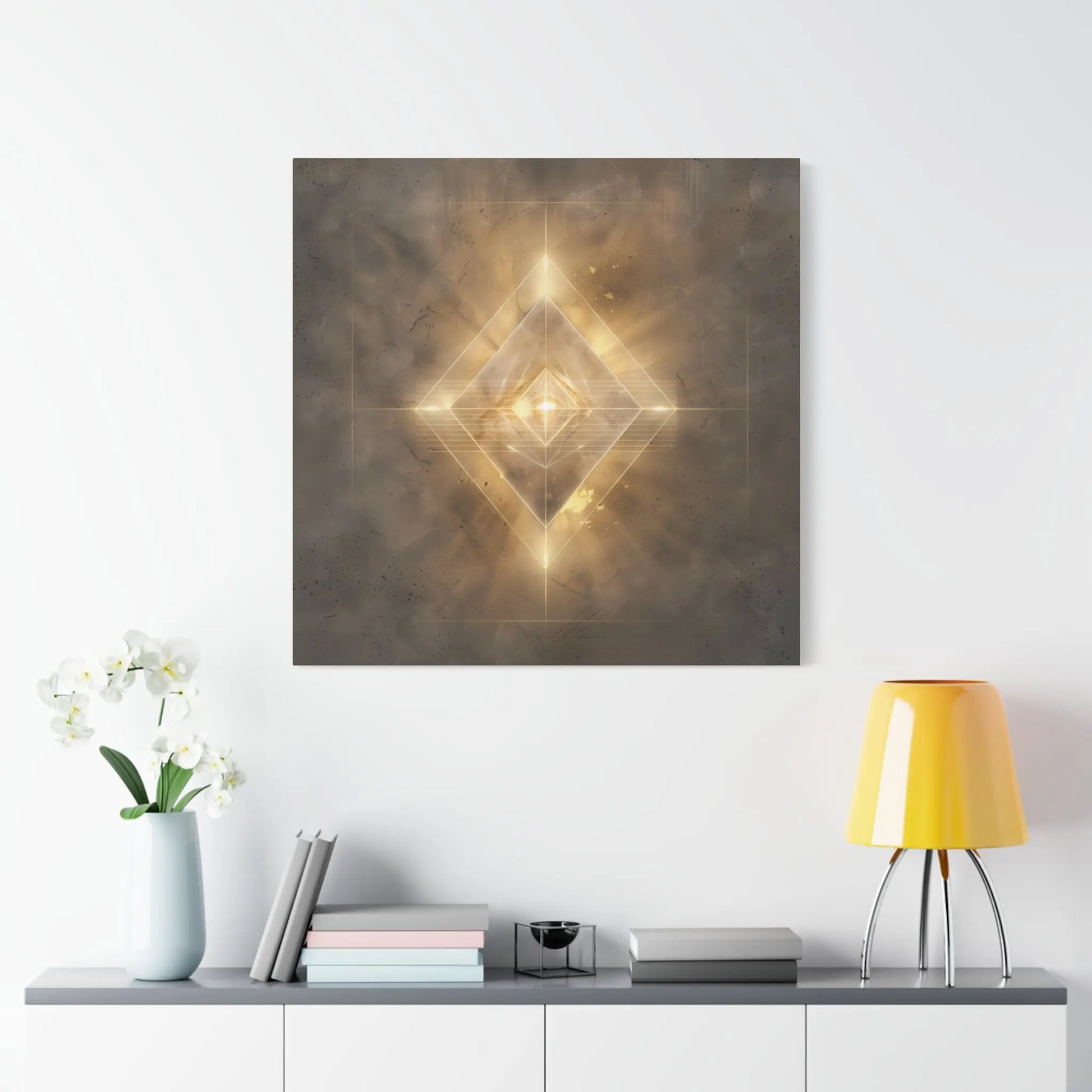 Emergence – Crystalline Sacred Geometry Canvas Print | Meditation & Healing Space Wall Art (3 Sizes) Printify