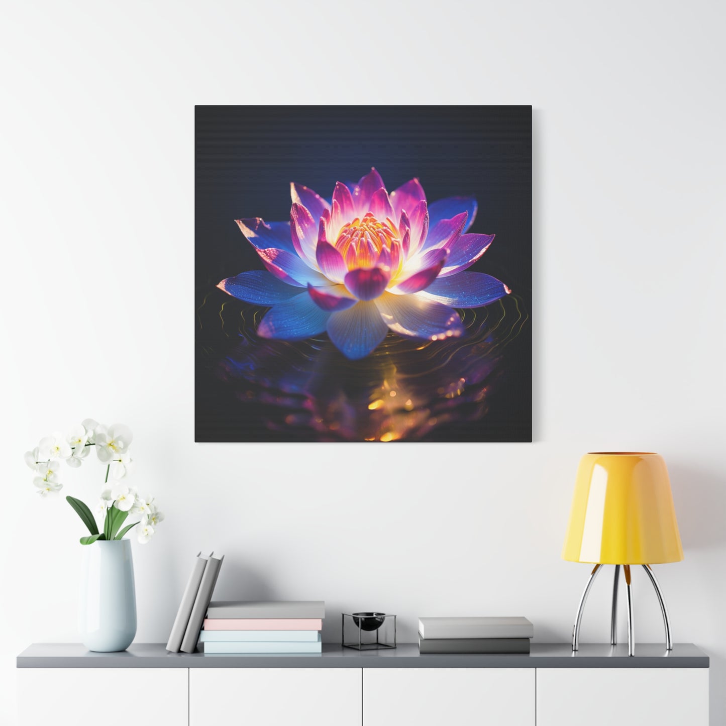 Living Light Lotus -  Mounted Canvas Print