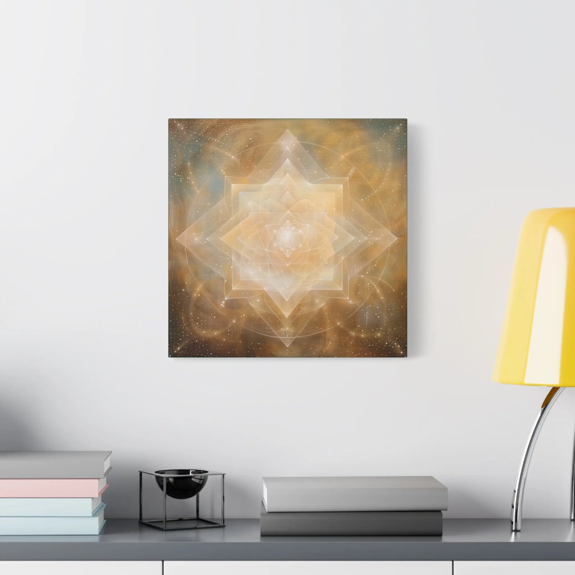Essence of Light – Minimalist Sacred Geometry Canvas Print | Modern Spiritual Wall Art (3 Sizes) Printify