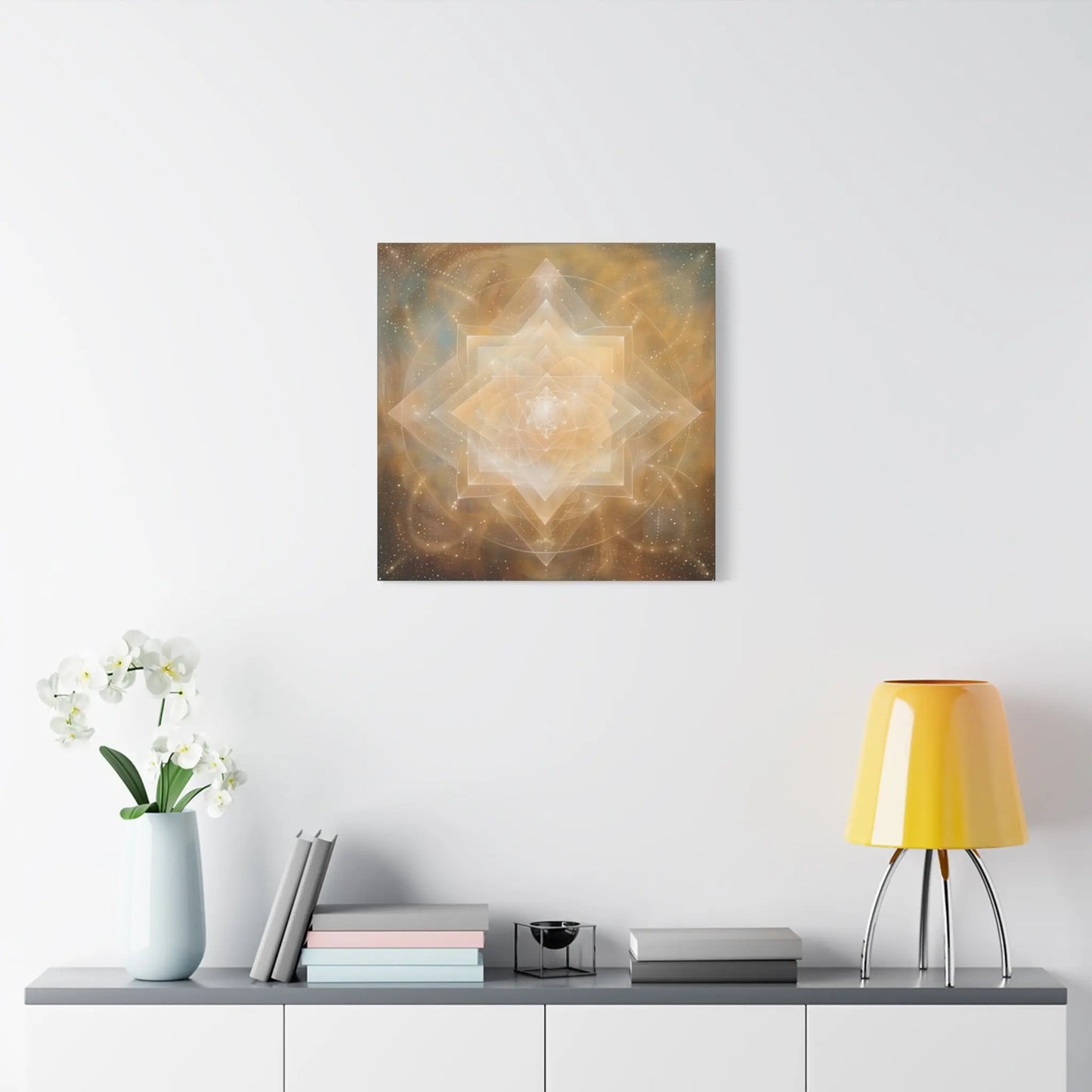 Essence of Light – Minimalist Sacred Geometry Canvas Print | Modern Spiritual Wall Art (3 Sizes) Printify