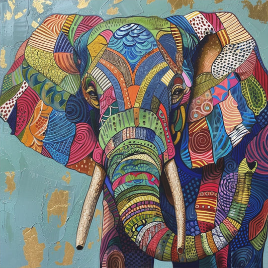 Spirit Elephant - Wall Art  Canvas Mounted Print