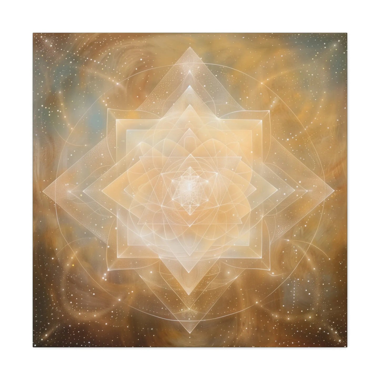 Essence of Light – Minimalist Sacred Geometry Canvas Print | Modern Spiritual Wall Art (3 Sizes) Printify