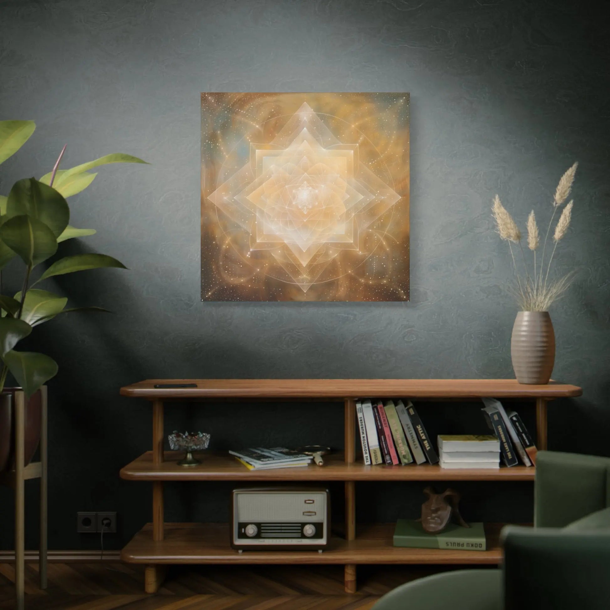 Essence of Light – Minimalist Sacred Geometry Canvas Print | Modern Spiritual Wall Art (3 Sizes) Printify