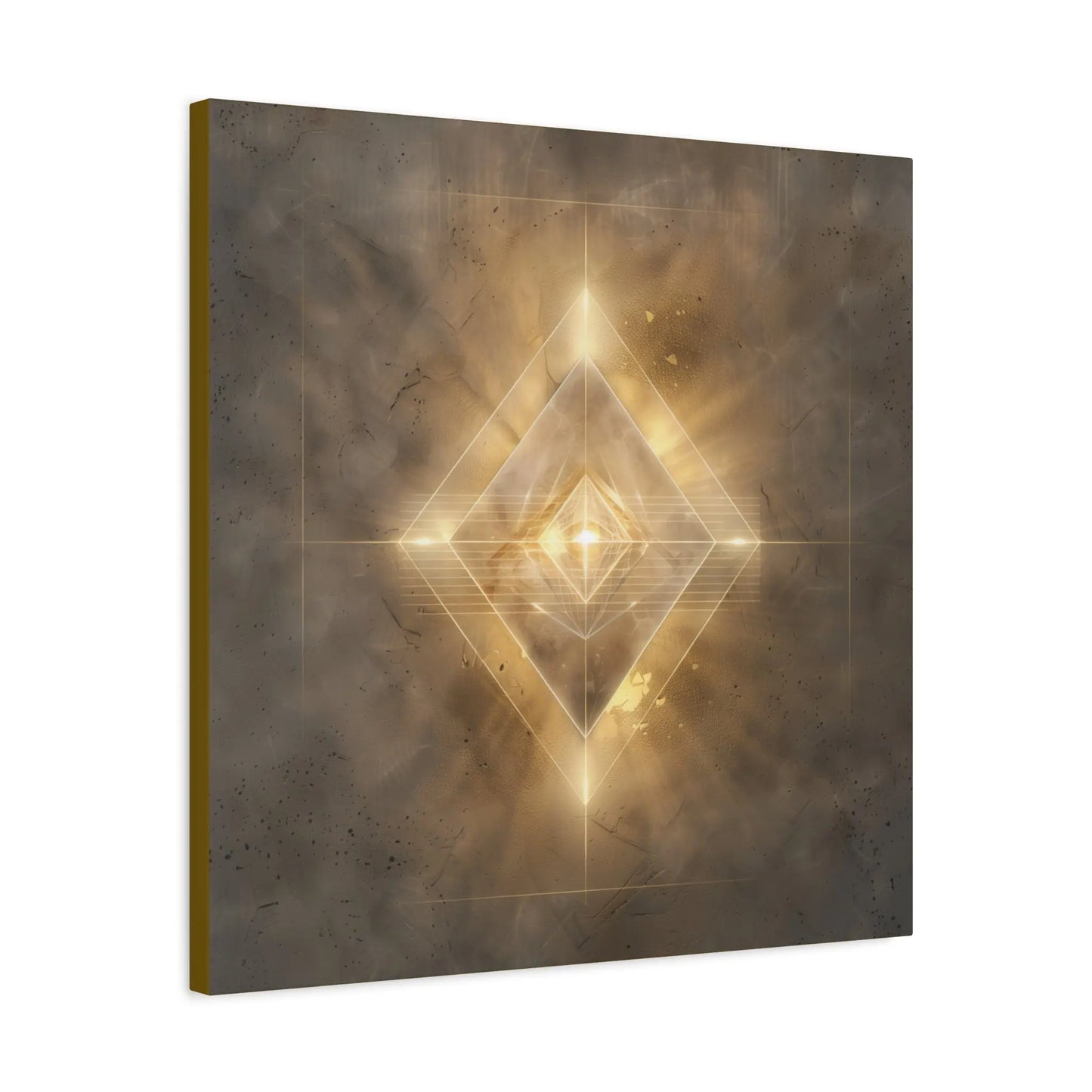 Emergence – Crystalline Sacred Geometry Canvas Print | Meditation & Healing Space Wall Art (3 Sizes) Printify