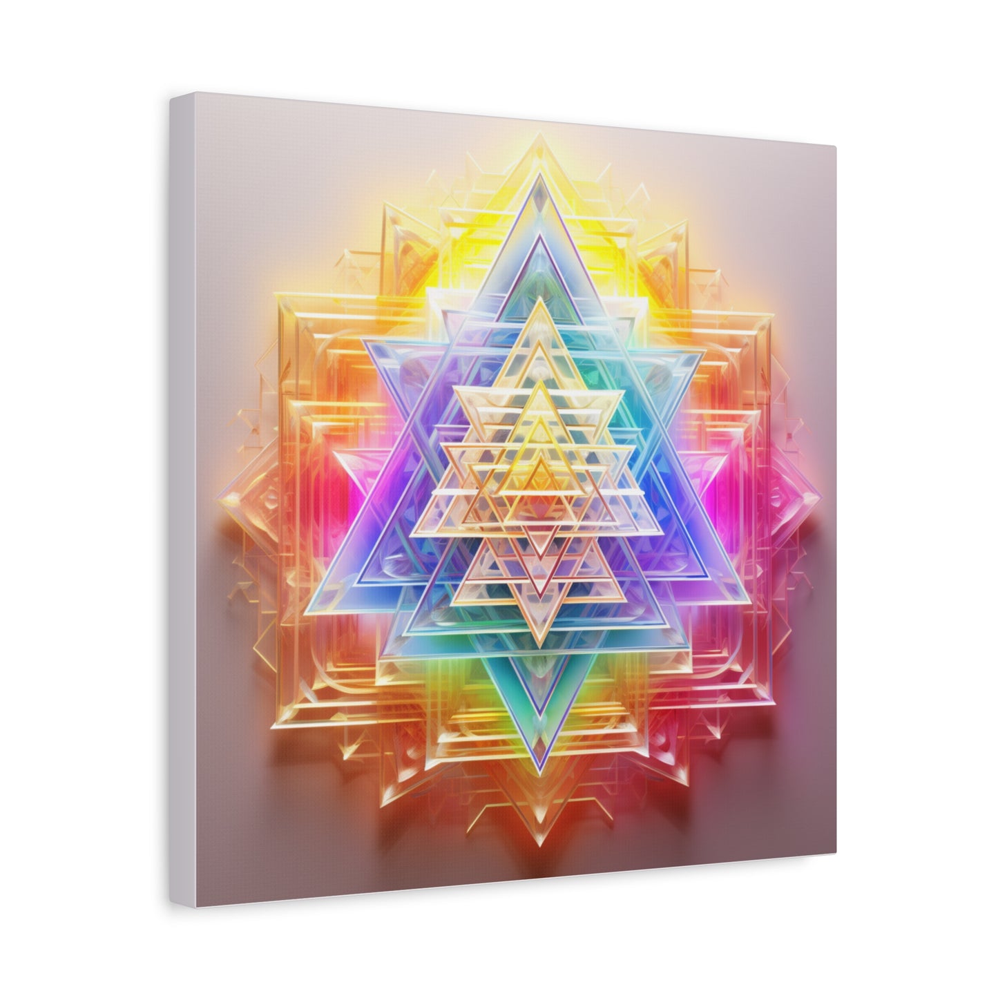 Crystalline SRI YANTRA  - Mounted Canvas Print