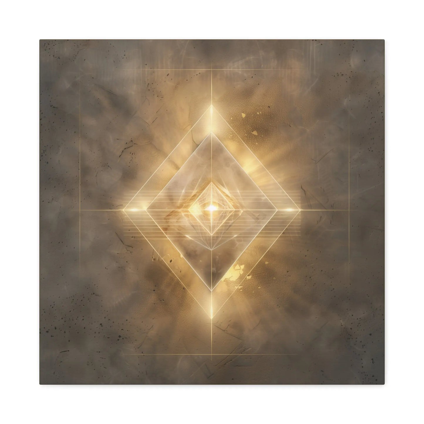 Emergence – Crystalline Sacred Geometry Canvas Print | Meditation & Healing Space Wall Art (3 Sizes) Printify