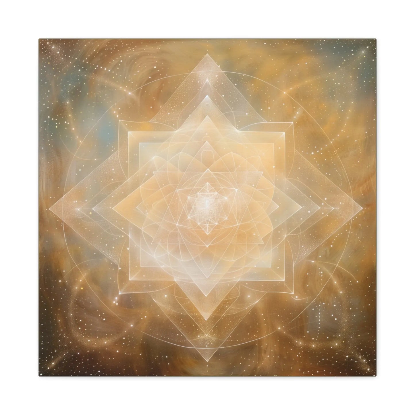 Essence of Light – Minimalist Sacred Geometry Canvas Print | Modern Spiritual Wall Art (3 Sizes) Printify