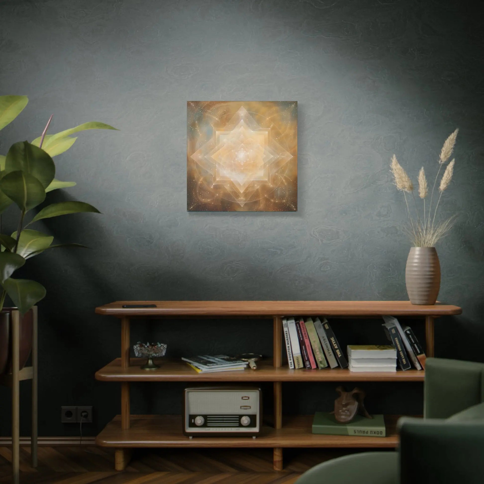 Essence of Light – Minimalist Sacred Geometry Canvas Print | Modern Spiritual Wall Art (3 Sizes) Printify