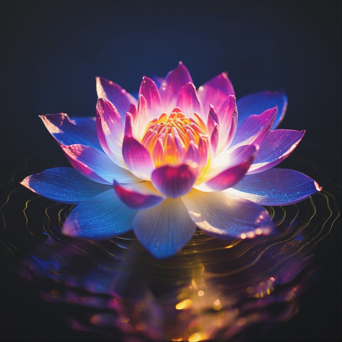 Living Light Lotus -  Mounted Canvas Print