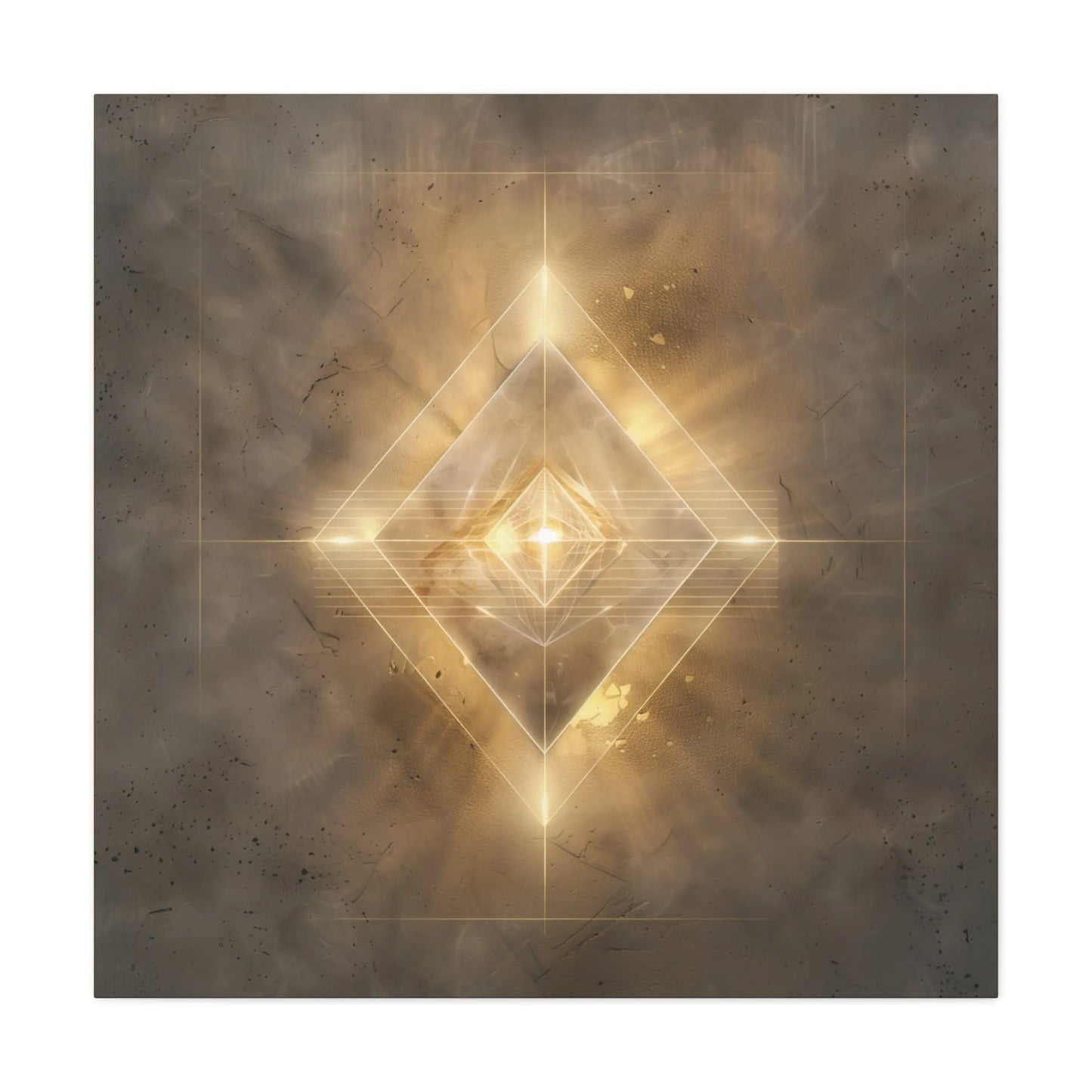 Emergence – Crystalline Sacred Geometry Canvas Print | Meditation & Healing Space Wall Art (3 Sizes) Printify