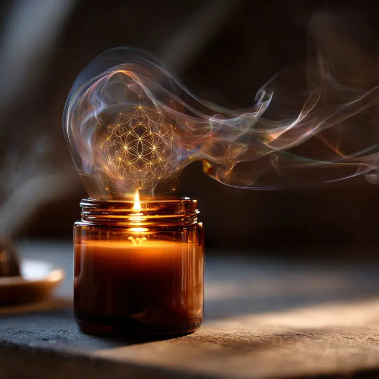Brown Glass Jar  Candle