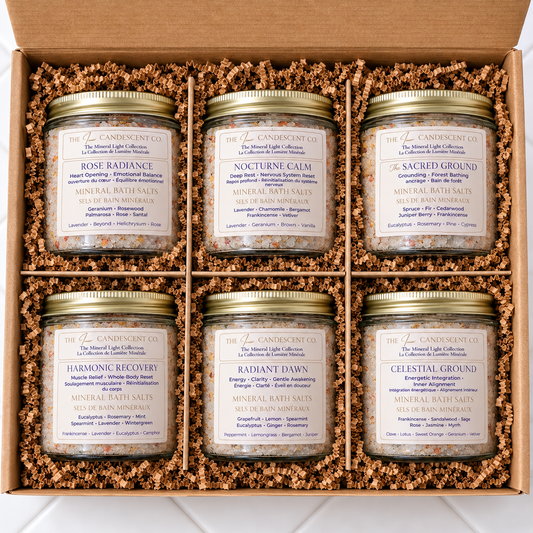 THE MINERAL LIGHT COLLECTION | LUXURY MINERAL BATH SOAK GIFT SET The InnerCandescent Co