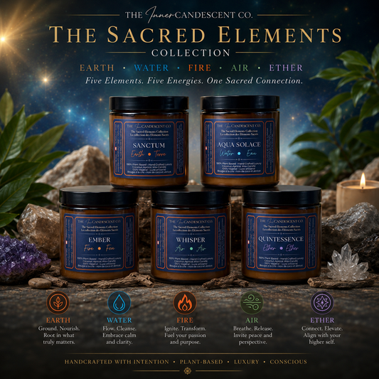 SACRED ELEMENTS COLLECTION - 5 CANDLE (7oz)  SET The InnerCandescent Co