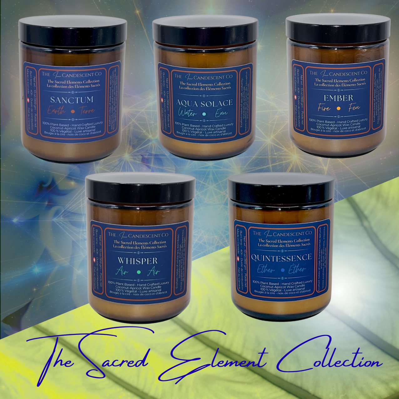 SACRED ELEMENT 5 CANDLE (7oz)  SET
