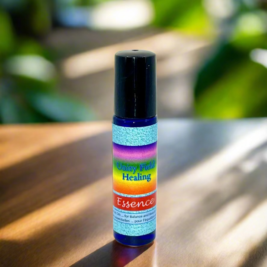 Roll-on bottle with colorful label on a white background